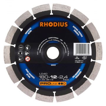 RHODIUS LD40 DIAMANTSLIJPSCHIJF 180MM X 2,4MM